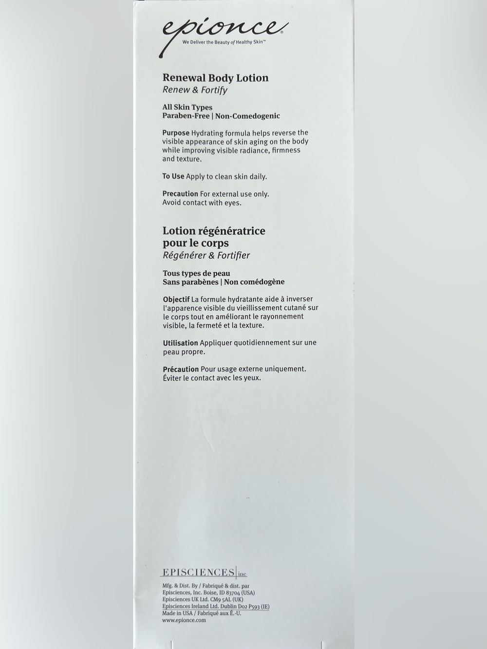 EPIONCE RENEWAL BODY LOTION - Picture 4 of 6